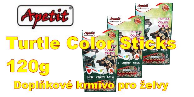 Krmivo Turtle Color Sticks